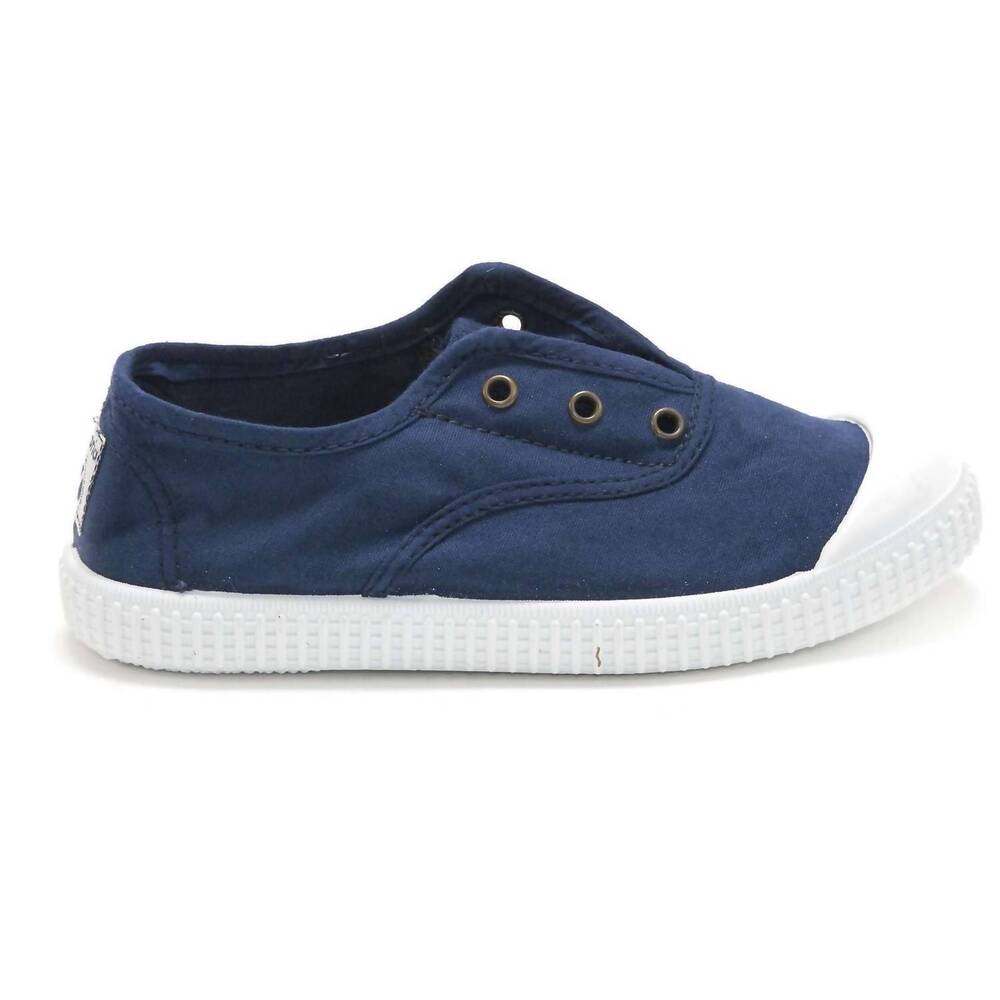 NEW VICTORIA boy's 1915 inglesa slip-on canvas shoes in dark navy